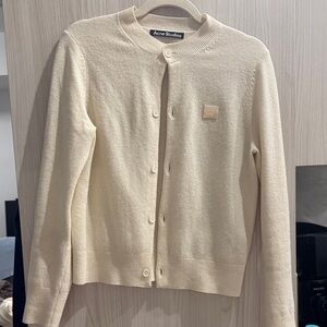 Acne Studios Cream Cardigan 100% wool